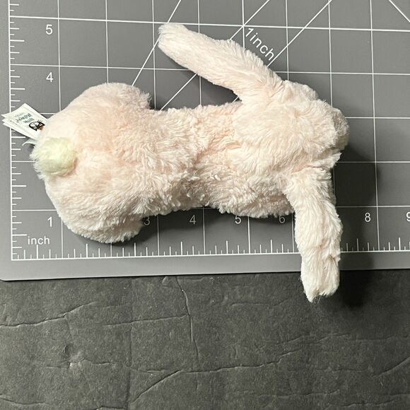Little Jellycat Pink Bunny Rabbit 6" Stuffed Plush Smudge Crinkle Squeaky Toy - Picture 6 of 15
